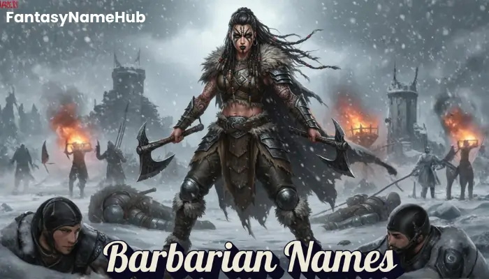 Female Barbarian Names Female Barbarian Names