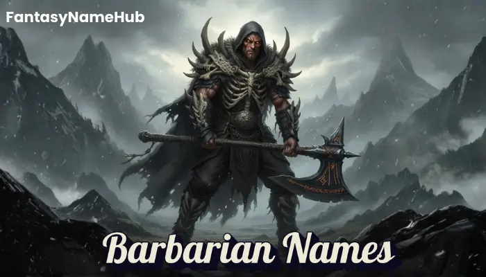 Male Barbarian Names Male Barbarian Names